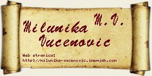 Milunika Vučenović vizit kartica